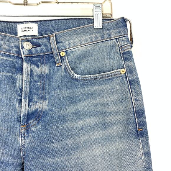 Citizens Of Humanity Emerson Slim Boyfriend Jean Size 28 Meadow Wash Distressed - Picture 4 of 10